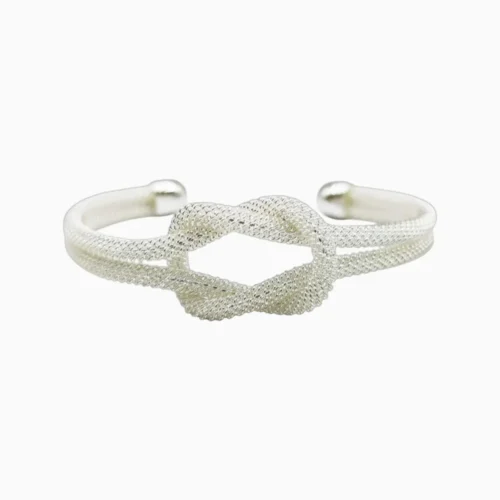 Pulsera De Plata Cuerda Brillante