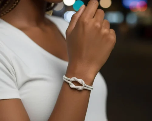 Pulsera De Plata Cuerda Brillante