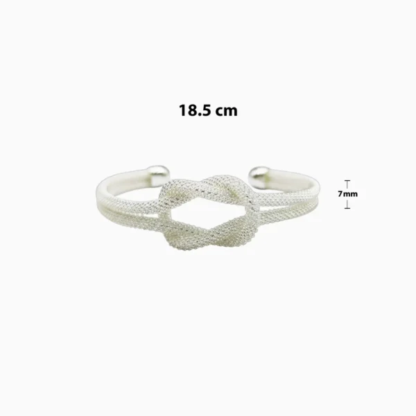 Pulsera De Plata Cuerda Brillante Pulsera De Plata Cuerda Brillante