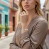 Pulsera De Plata Malla Con Cierre