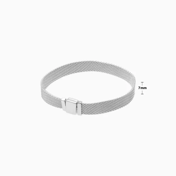 Pulsera De Plata Malla Con Cierre
