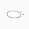 Pulsera De Plata Tenis Azul Brillante