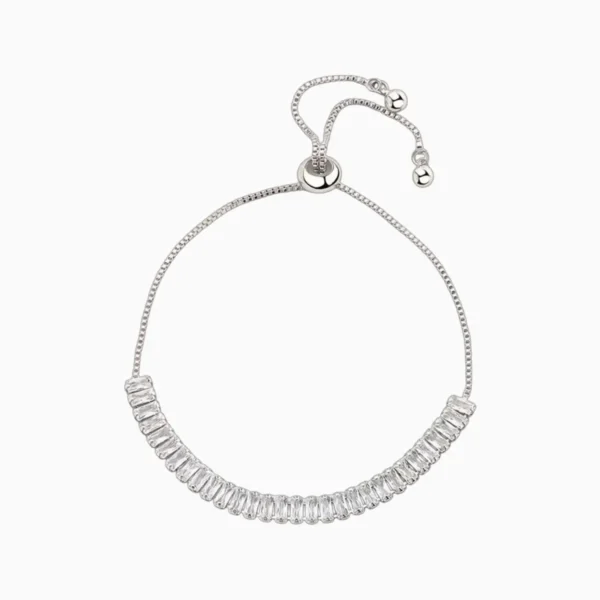 Pulsera De Plata Tenis Deslizante