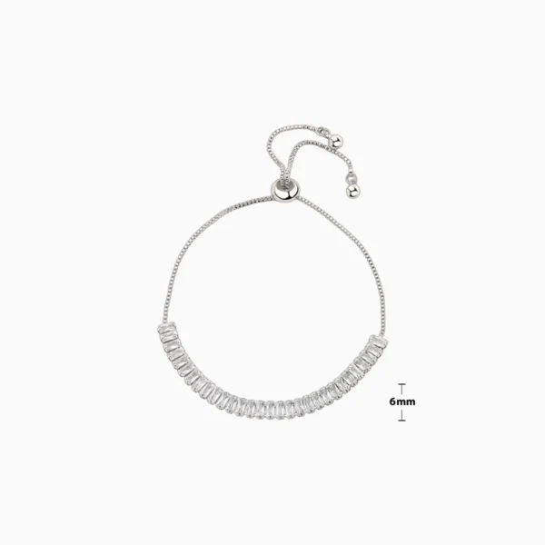 Pulsera De Plata Tenis Deslizante