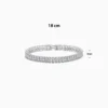 Pulsera De Plata Tenis Rectángulo Brillante