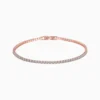 Pulsera De Plata Tenis Rosa