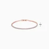 Pulsera De Plata Tenis Rosa