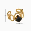 Anillo De Acero Eslabones Brillante Negro