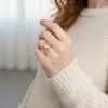 Anillo De Acero Forma Irregular Ajustable