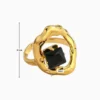 Anillo De Acero Orgánico Brillante Negro