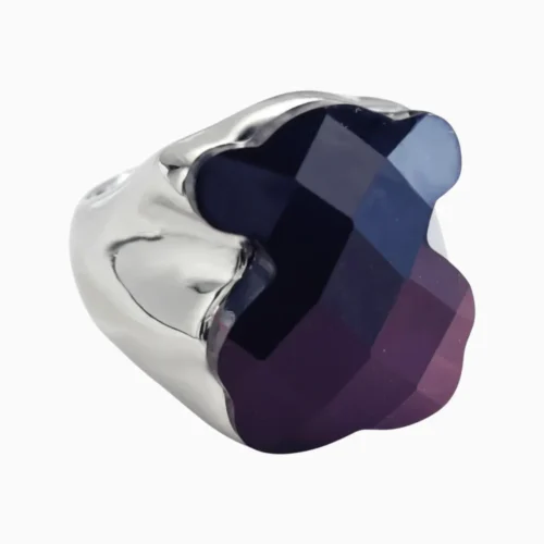 Anillo De Acero Oso Geométrico Negro Anillo De Acero Oso Geométrico Negro