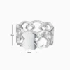 Anillo De Acero Silueta Oso