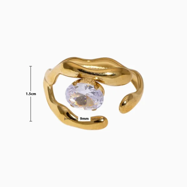 Anillo De Acero Trío Brillante