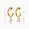 Aretes Arracadas De Acero Oso 3D Blanco
