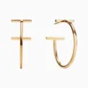 Aretes Broquel De Acero Luna T Dorado
