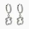 Aretes Huggies De Acero Oso Brillante