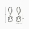 Aretes Huggies De Acero Oso Brillante