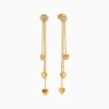 Aretes Largos De Acero Asimétrico Corazón