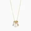 Collar De Acero Dorado Oso Blanco