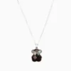 Collar De Acero Oso Geométrico Negro