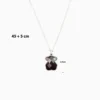 Collar De Acero Oso Geométrico Negro