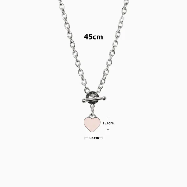 Collar De Acero Pasador Y Placa Rosa