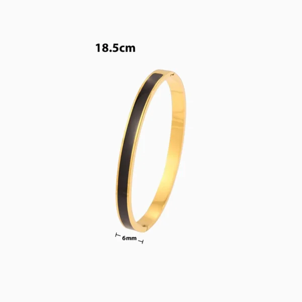 Pulsera De Acero Brazalete Banda Negra