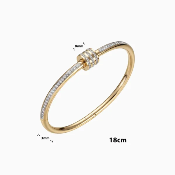 Pulsera De Acero Brazalete Cierre Brillante