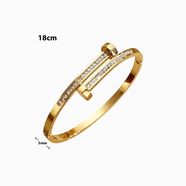 Pulsera De Acero Brazalete Clavo Brillante