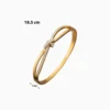 Pulsera De Acero Brazalete Moño Dorado
