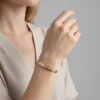 Pulsera De Acero Brazalete Números Romanos Plateado