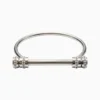 Pulsera De Acero Brazalete Tornillo Plata