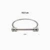 Pulsera De Acero Brazalete Tornillo Plata