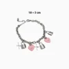 Pulsera De Acero Candados Y Corazones