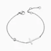 Pulsera De Acero Cruz Plateada