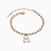 Pulsera De Acero Cuentas Corazón Oso