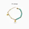 Pulsera De Acero Eslabones Y Cuentas Azul