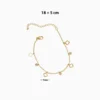 Pulsera De Acero Flor 4 Hojas Silueta Dorado