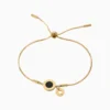 Pulsera De Acero Numeros Romanos Tenis Dorado