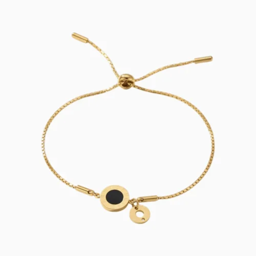 Pulsera De Acero Numeros Romanos Tenis Dorado