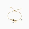 Pulsera De Acero Numeros Romanos Tenis Dorado