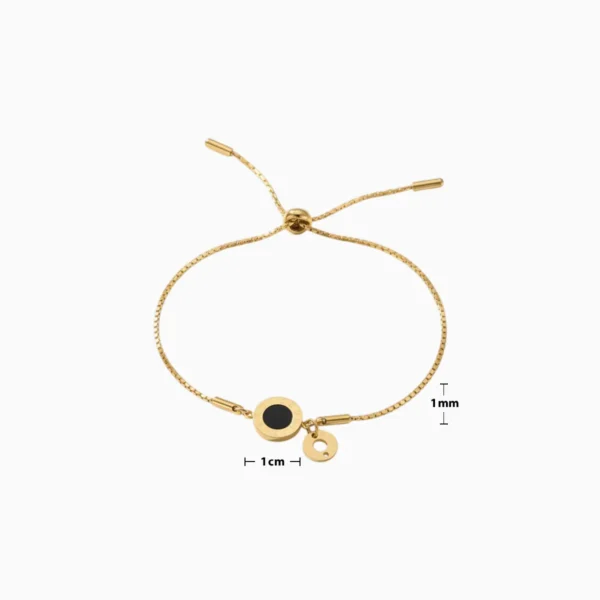 Pulsera De Acero Numeros Romanos Tenis Dorado