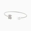 Pulsera De Acero Perla Y Oso