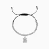Pulsera De Acero Oso Cuentas Y Lazo