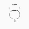 Pulsera De Titanio Oso Cuentas Y Lazo
