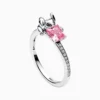 Anillo Stitch Piedra De Color Rosa