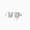 Aretes Broquel De Plata Silueta Mickey