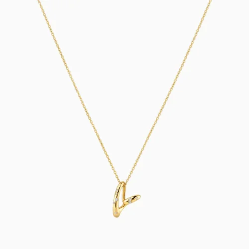 Collar de De Oro Dije Corazon Orgánico