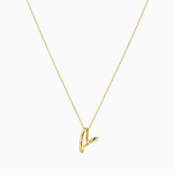 Collar de De Oro Dije Corazon Orgánico
