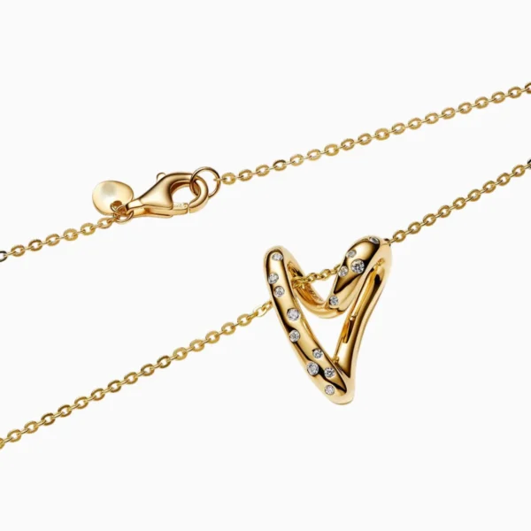Collar de De Oro Dije Corazon Orgánico
